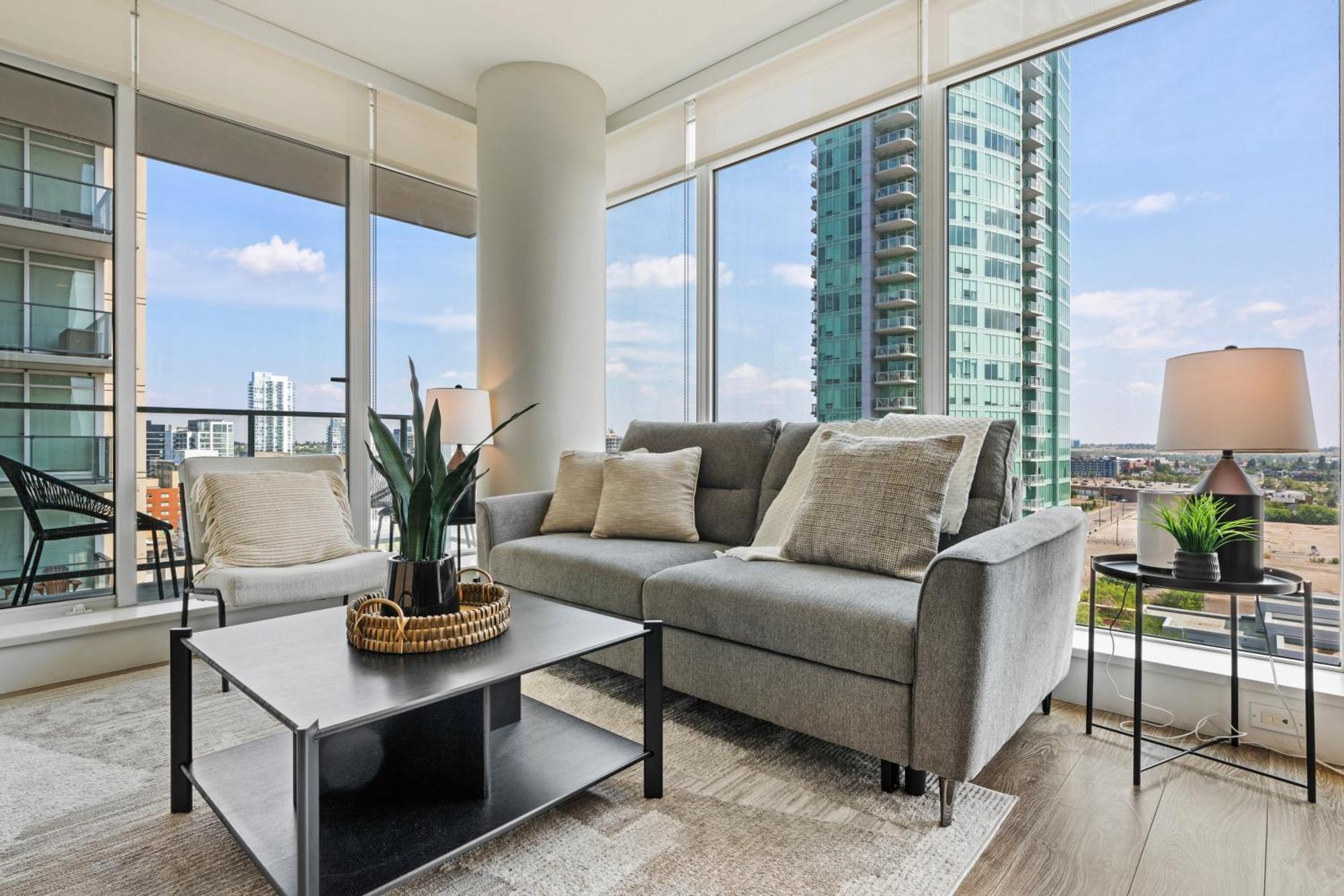 Modern Suite Calgary Downtown 5 Min Walk Stampede ภายนอก รูปภาพ